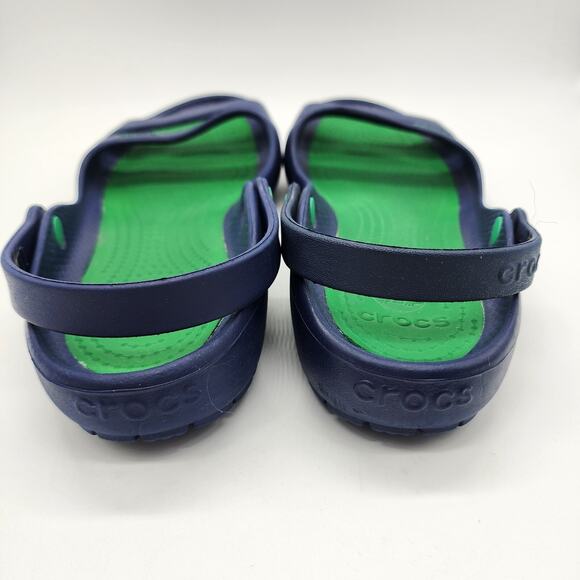 Crocs Sexi Strappy Sandal Navy Green Women’s W10 Lightweight Water Shoe - Picture 6 of 8